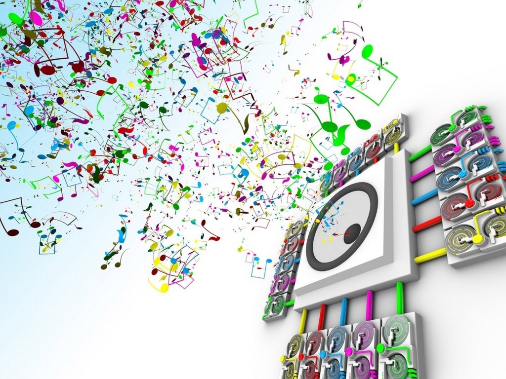 Звуки музыки из динамиков