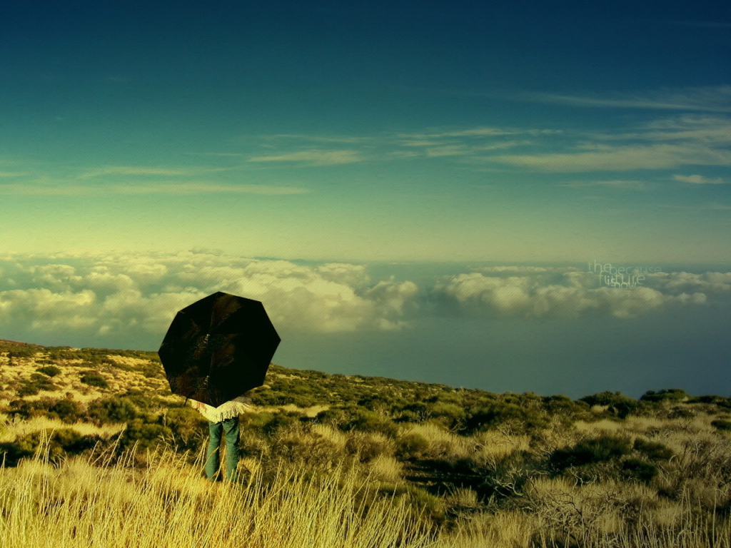 Человек выше облаков