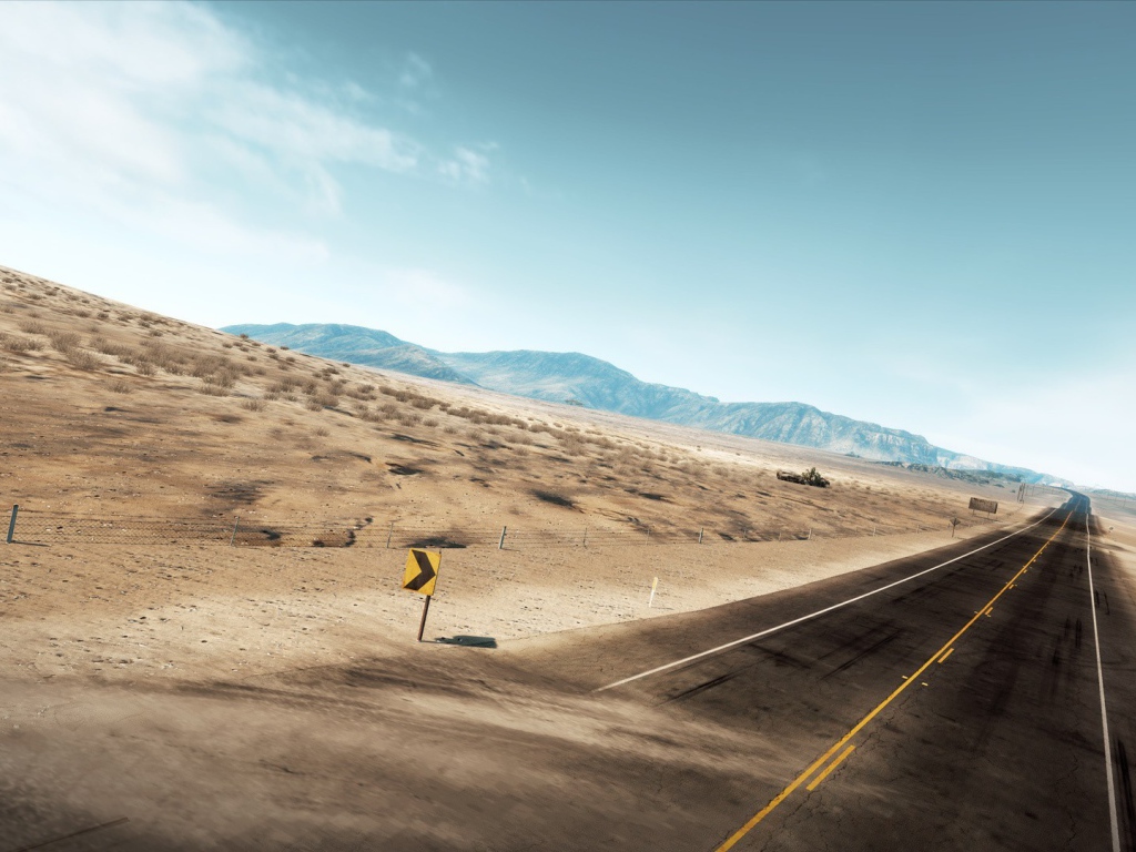 Прямое шоссе через пустыню