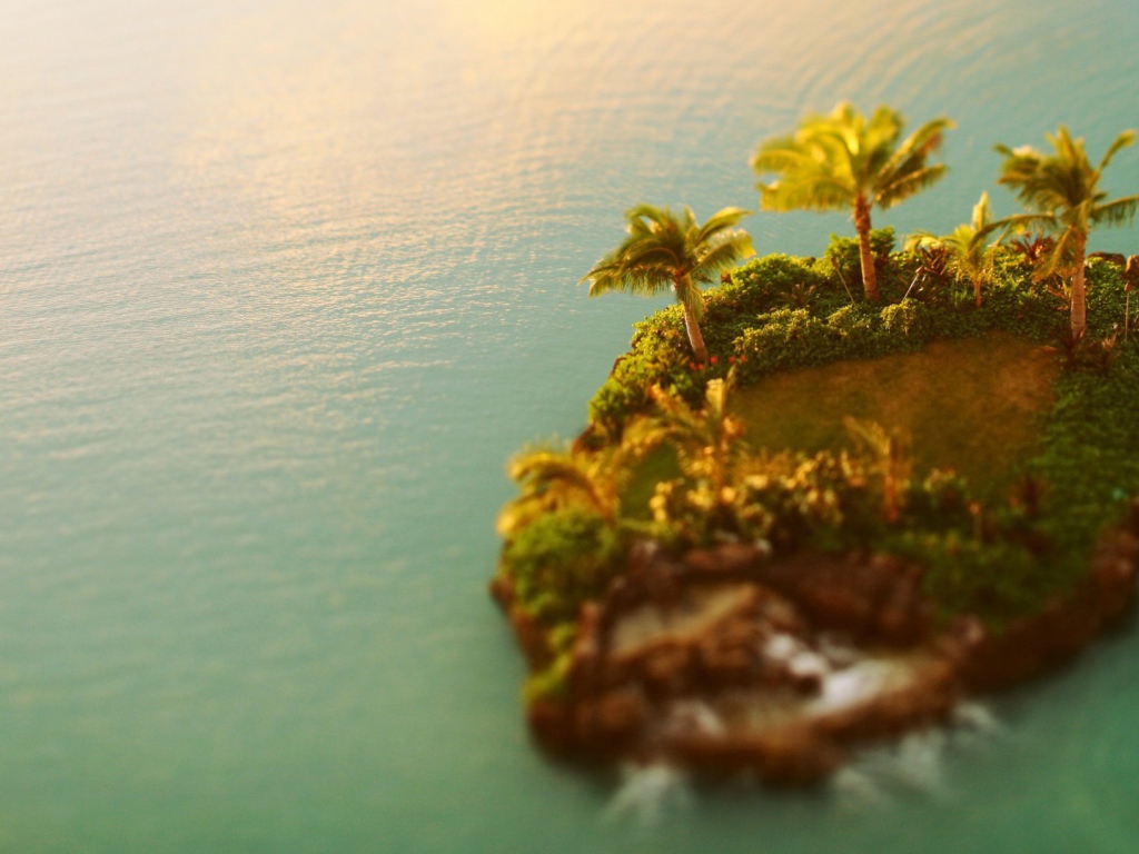 Одинокий зеленый островок