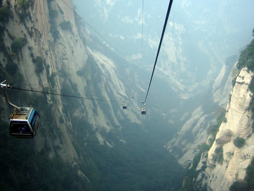 Канатная дорога над пропастью