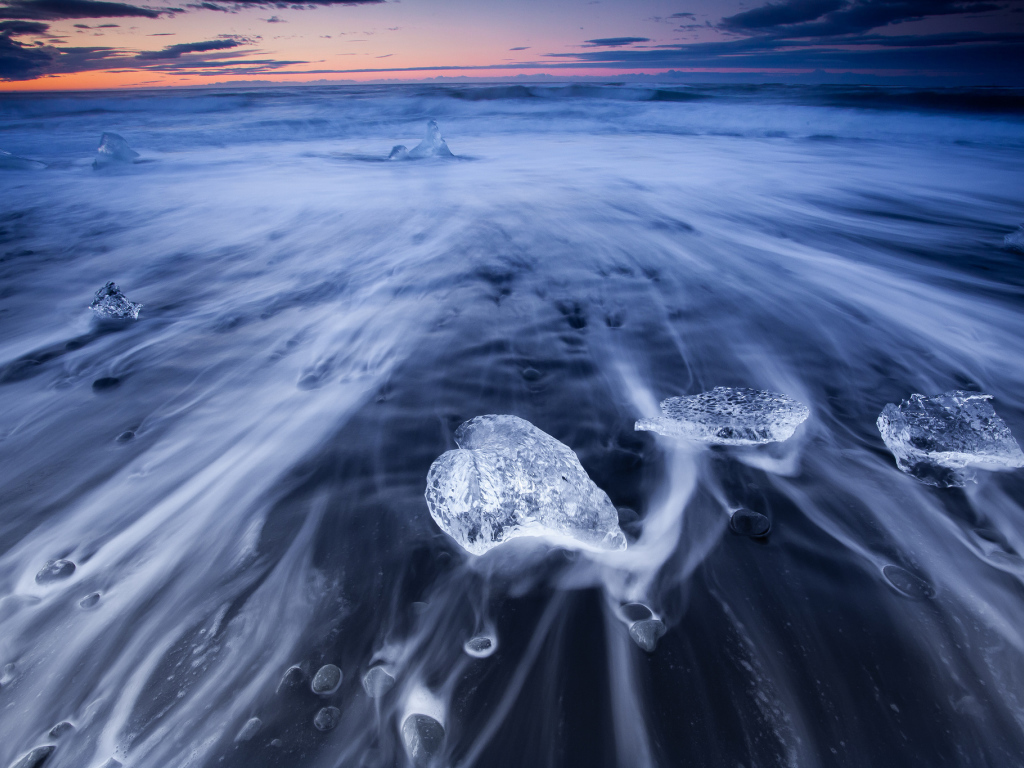 Лед на берегу Исландии