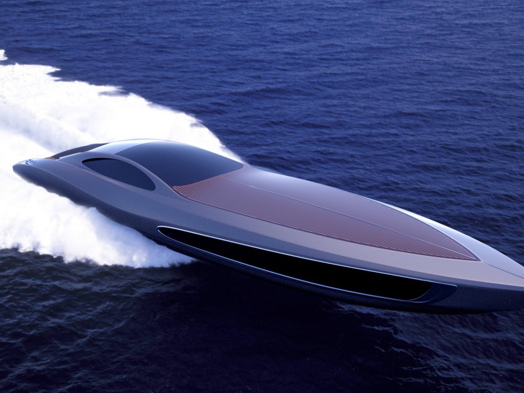 Катер будущего в море