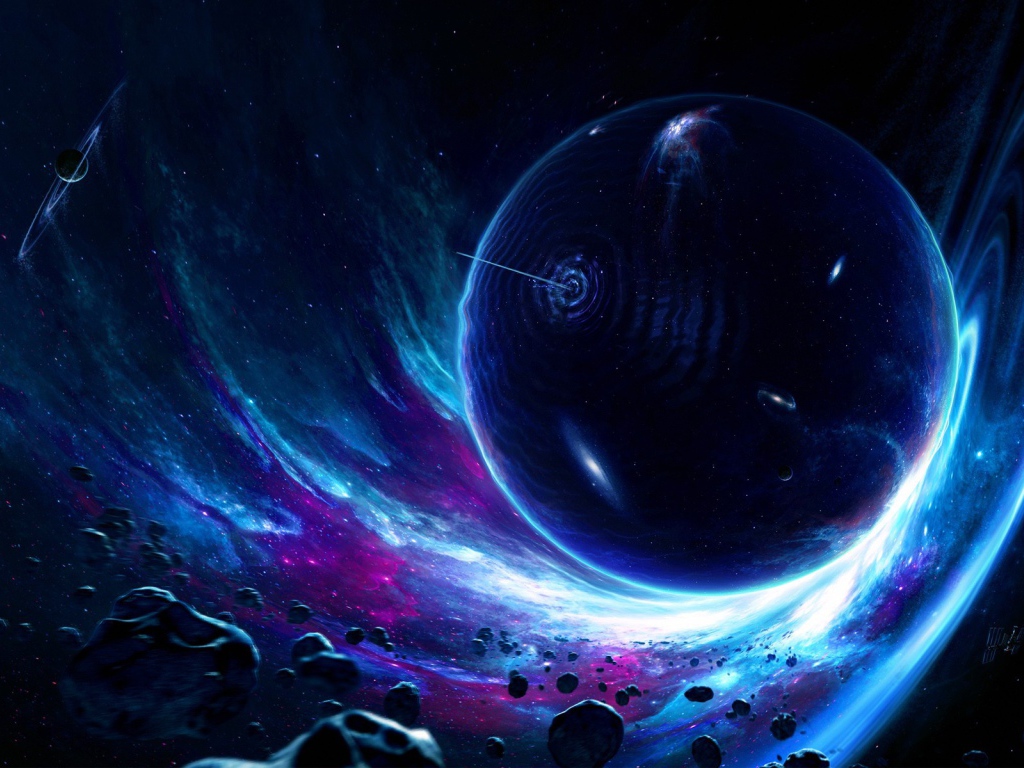 Астероиды в притяжении черной дыры