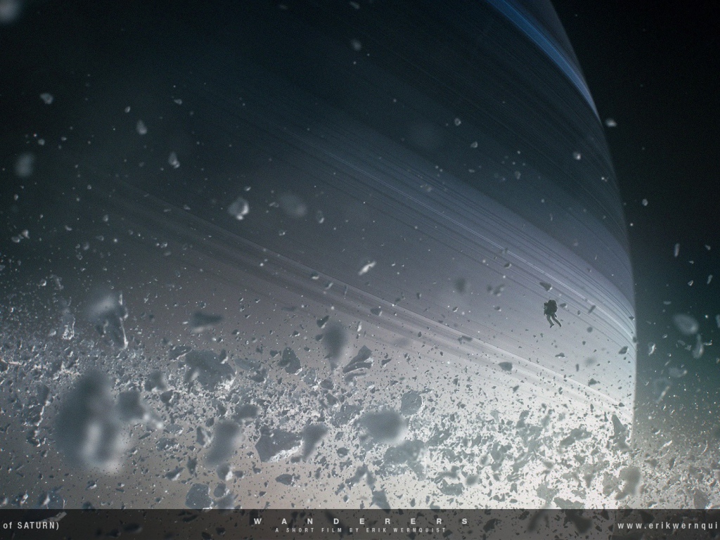 Космонавт среди камней на орбите Сатурна, фильм Wanderers