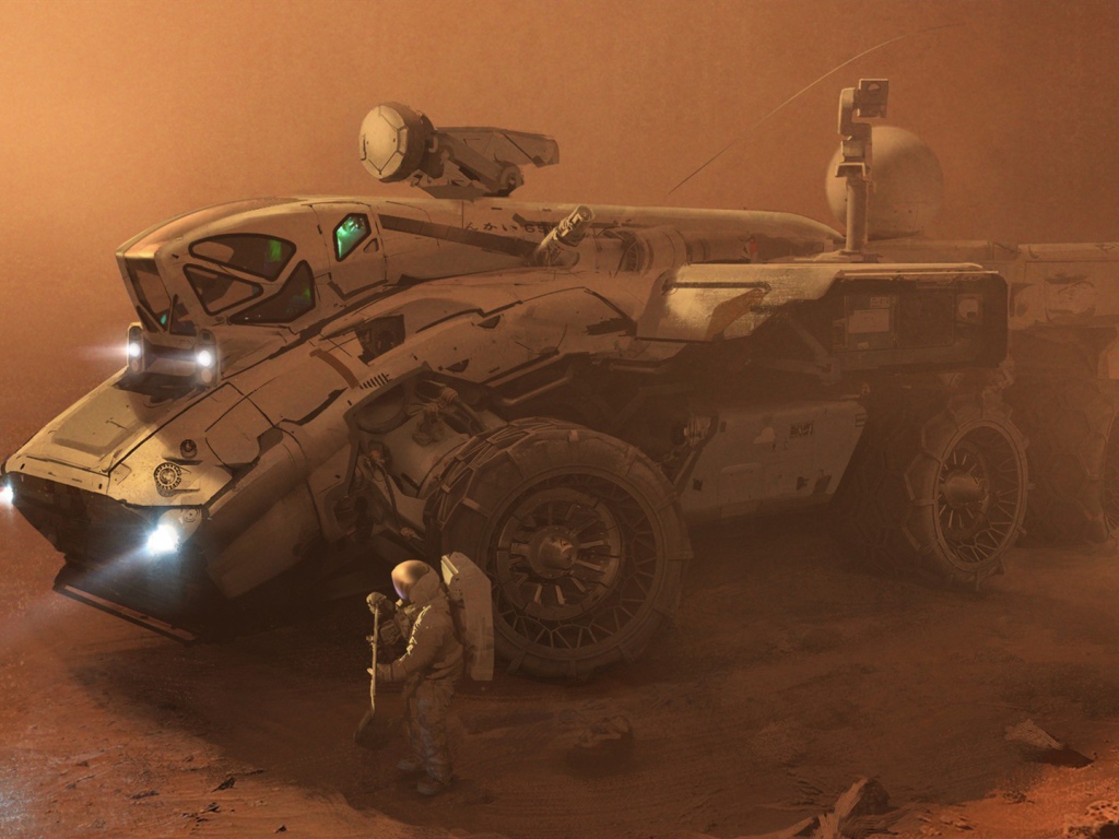 Марсоход попал в пылевую бурю