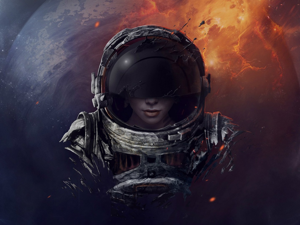 Девушка в скафандре