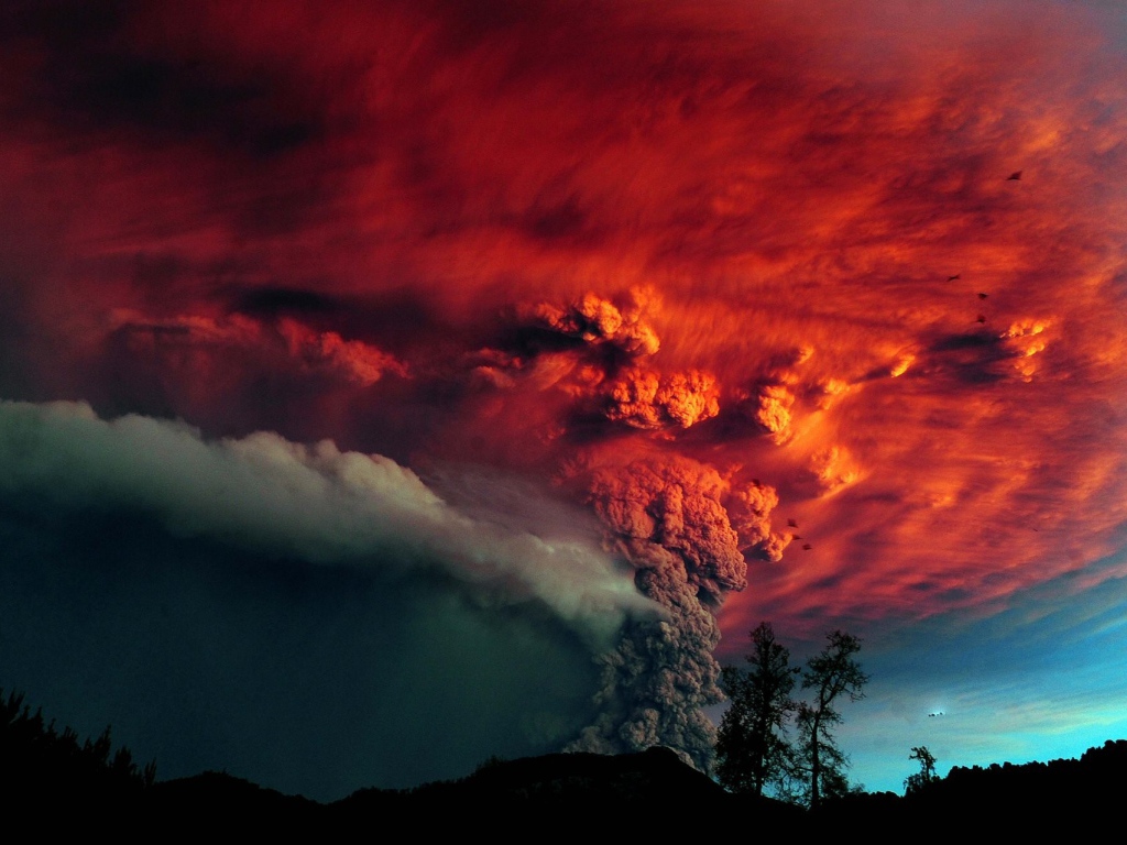 Устрашающее извержение вулкана Кальбуко, Чили