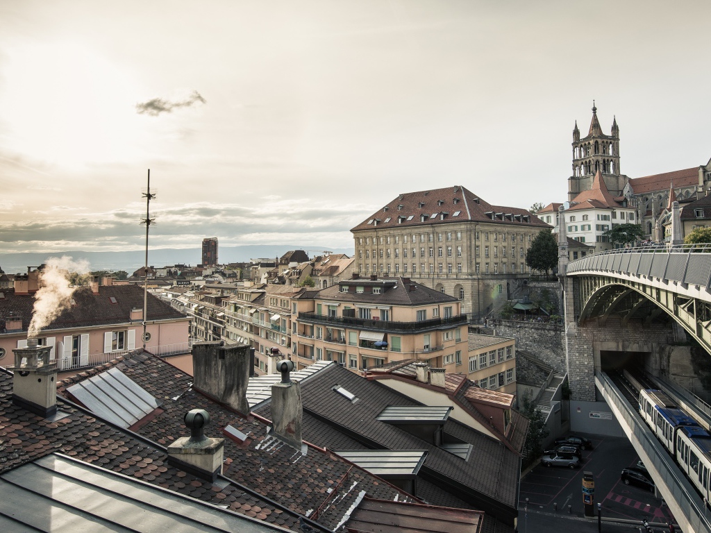 Уютный город в Швейцарии