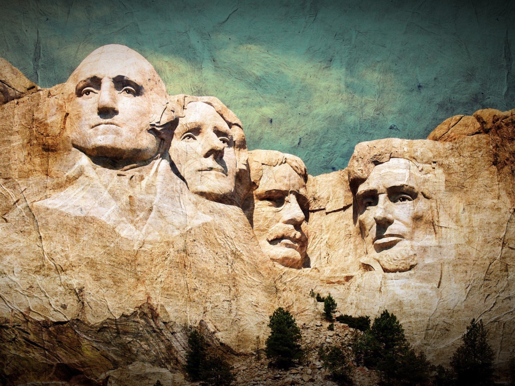 Лица президентов на горе Рашмор, США