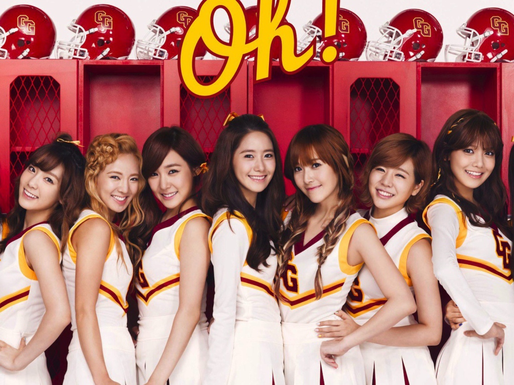 Команда японских девушек спортсменок
