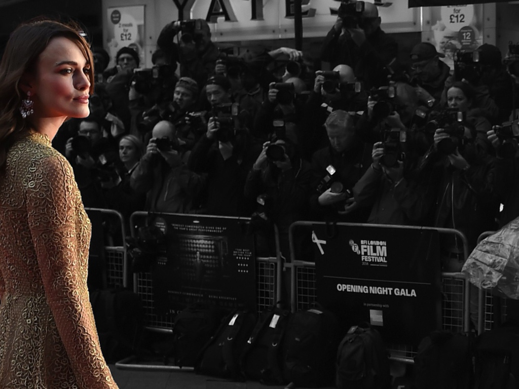 Актриса Кира Найтли перед журналистами