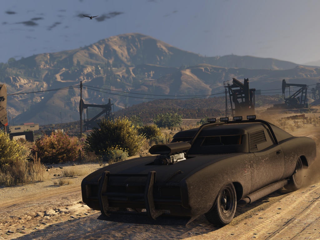 Черный автомобиль в игре Grand Theft Auto V