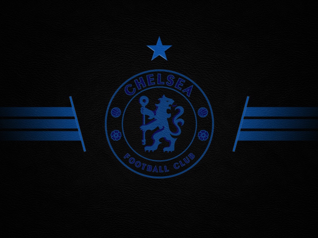 Футбольный клуб Челси, логотип  голубой на сером