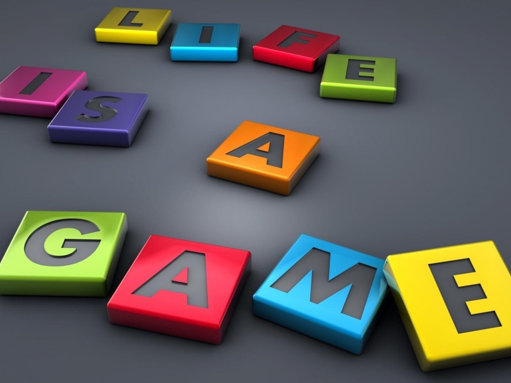 Жизнь, это игра, надпись