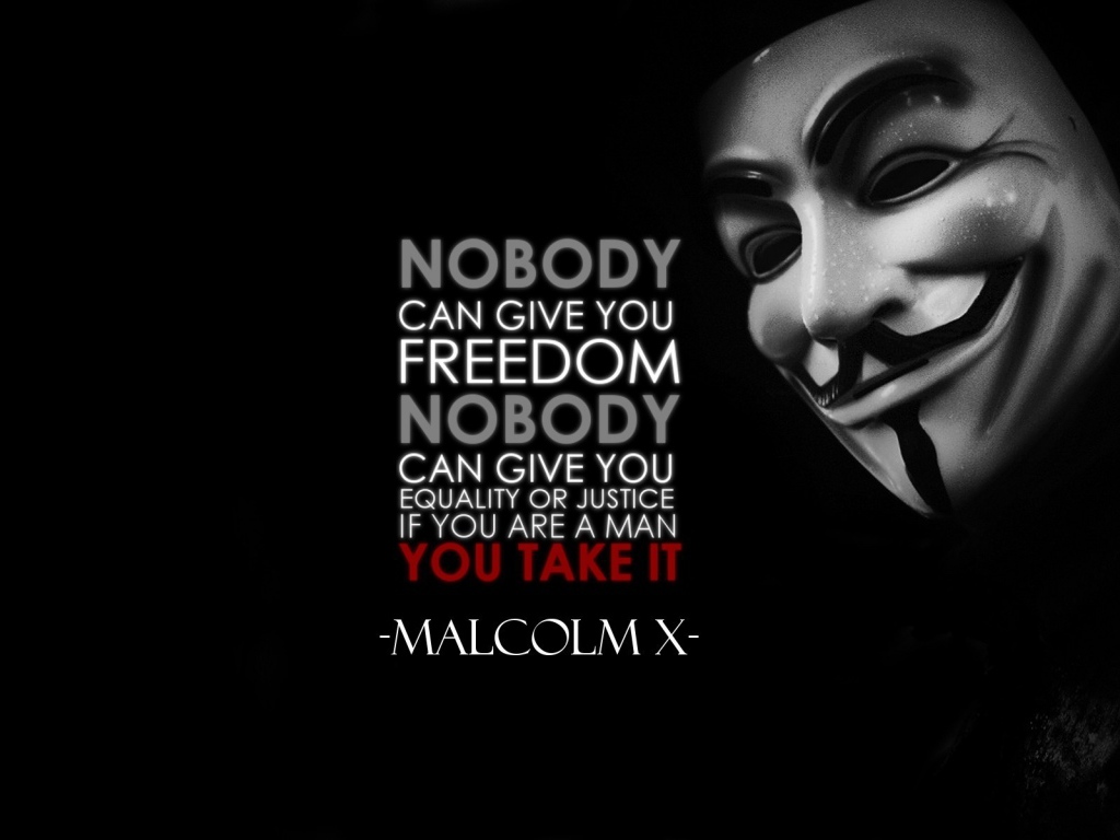 Никто не даст тебе свободу и справедливость, пока ты не возьмешь сам