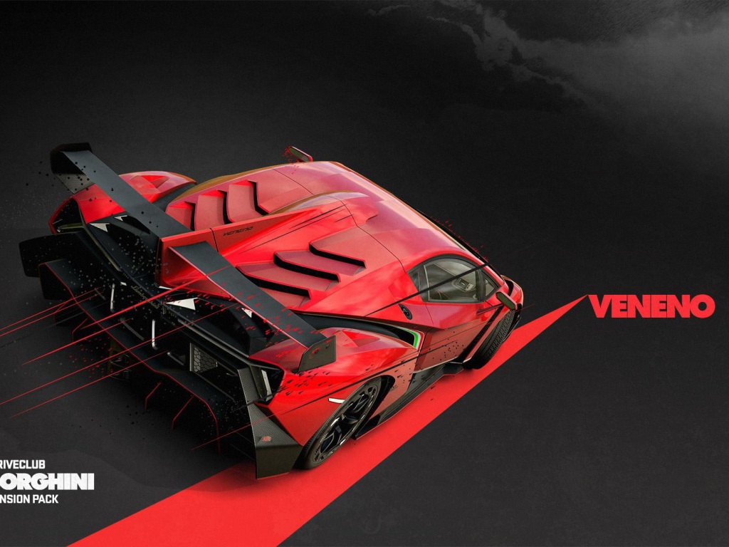 Красный спортивный Ламборгини в игре Driveclub