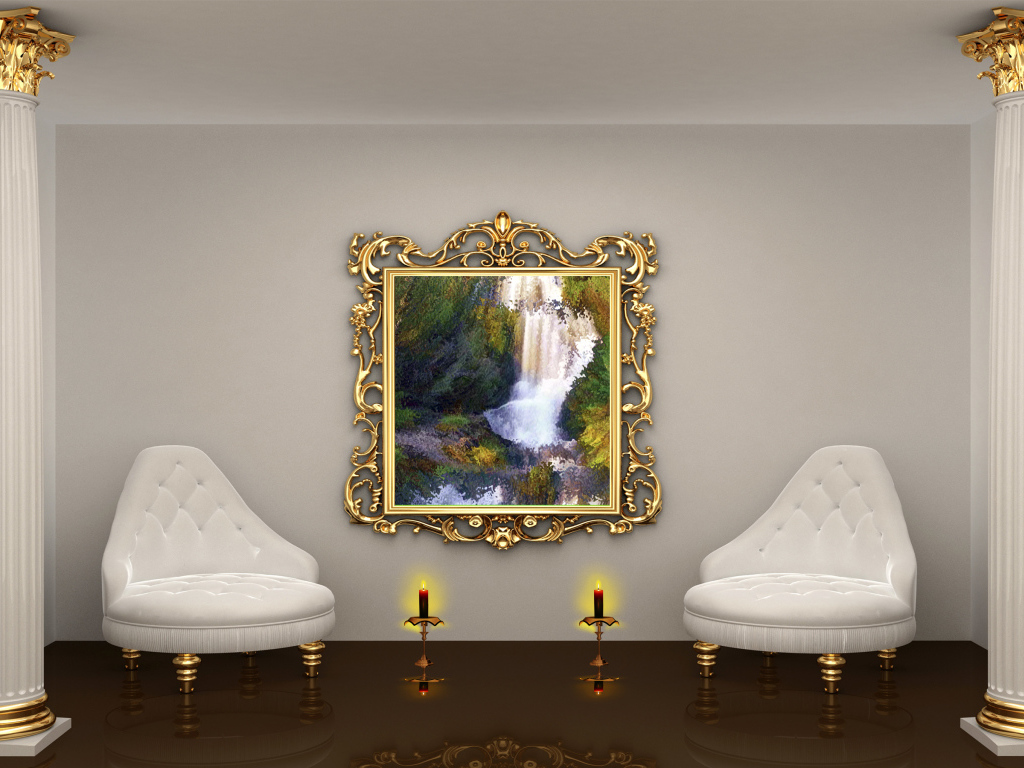 Две колонны и два кресла