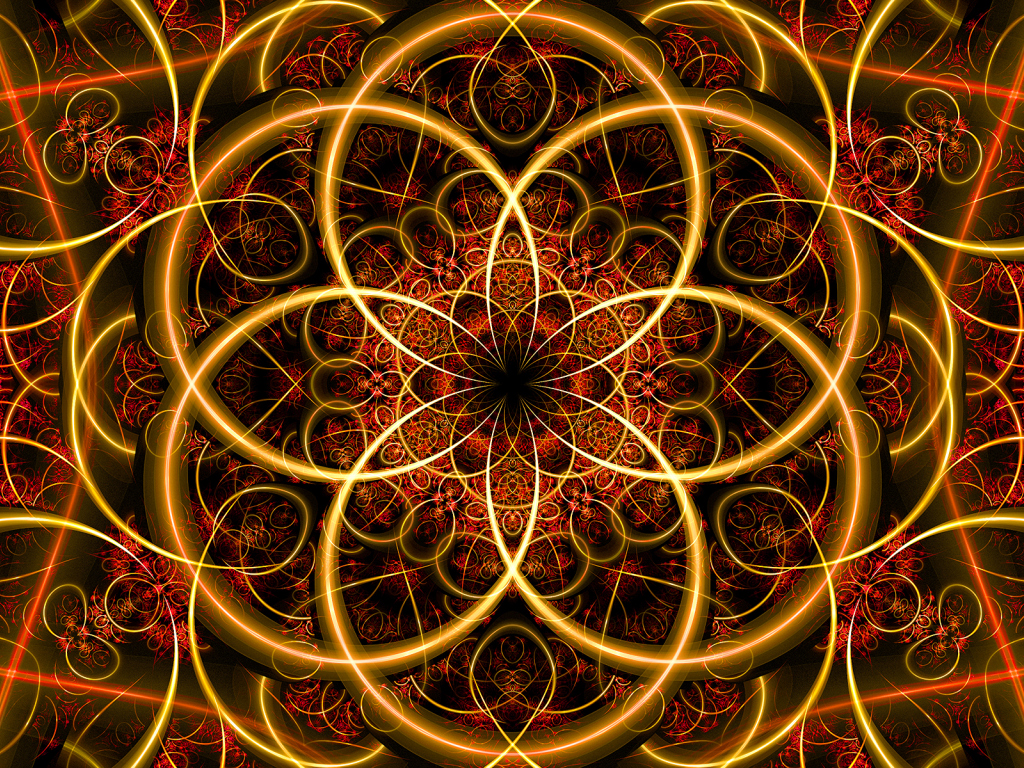 Абстрактный красно желтый рисунок 