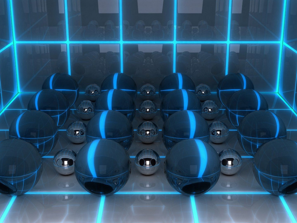 Шары разного размера 3D графика 