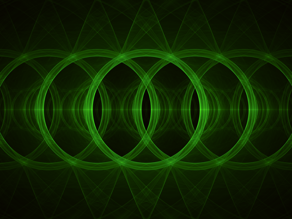 Зеленые абстрактные кольца 