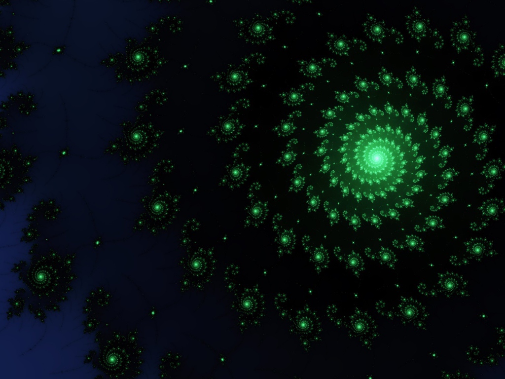 Зеленая спираль абстракция 