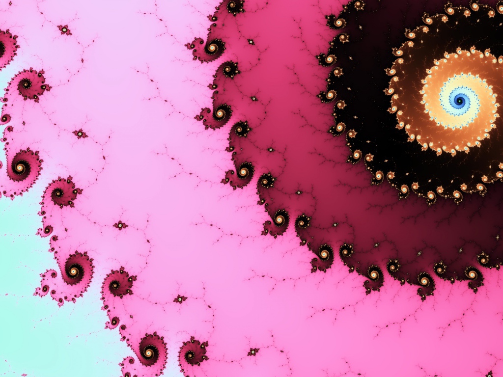 Разноцветный фрактальный рисунок 