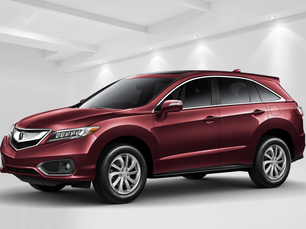 Бордовый автомобиль внедорожник Acura RDX Front Exterior, 2018
