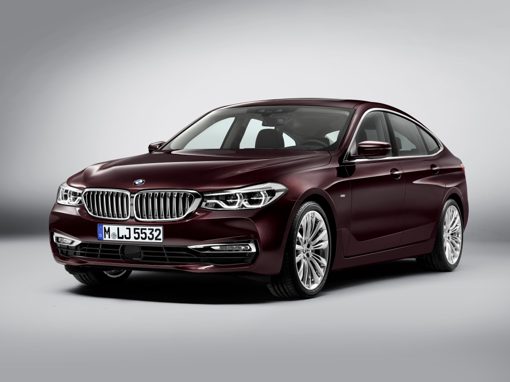 Бордовый автомобиль BMW  630d xDrive Gran Turismo, 2017
