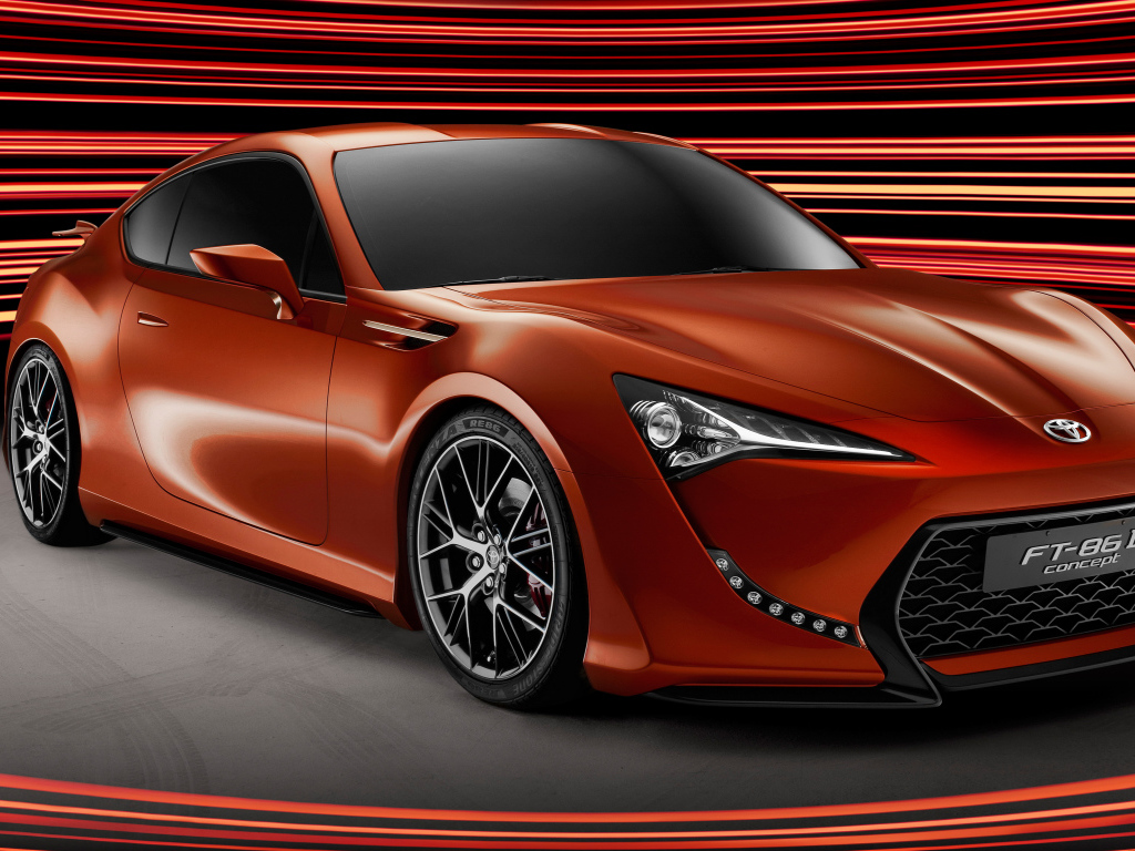 Оранжевый автомобиль Toyota FT 86 II концепт