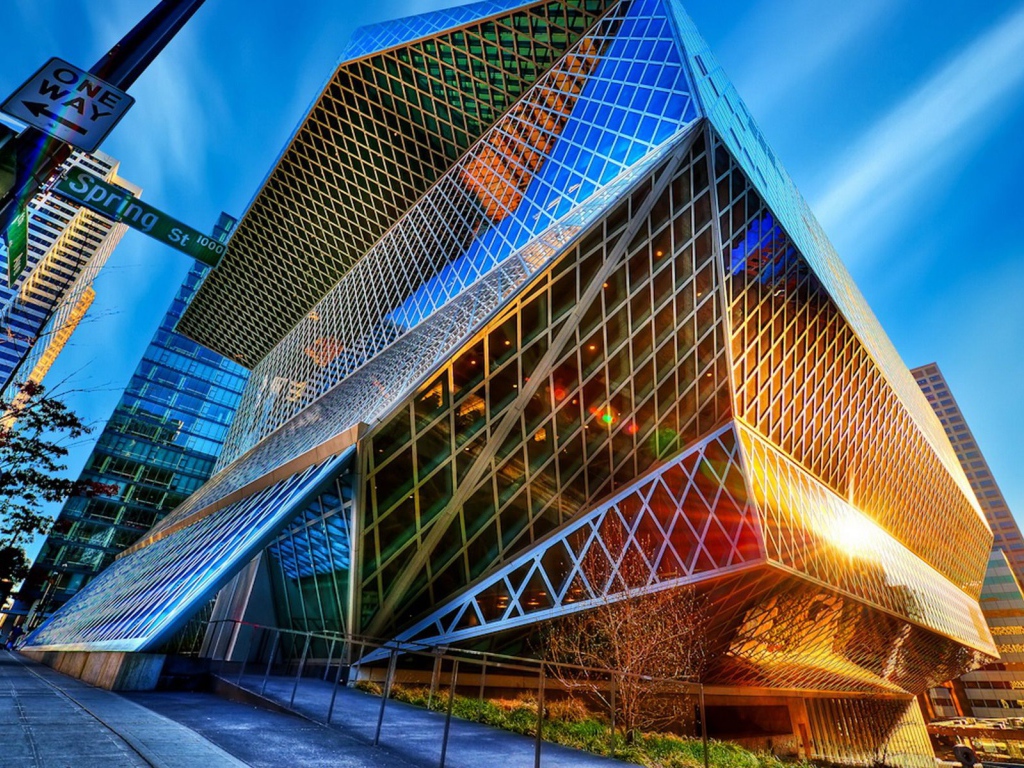 Современное здание, город Сиэтл