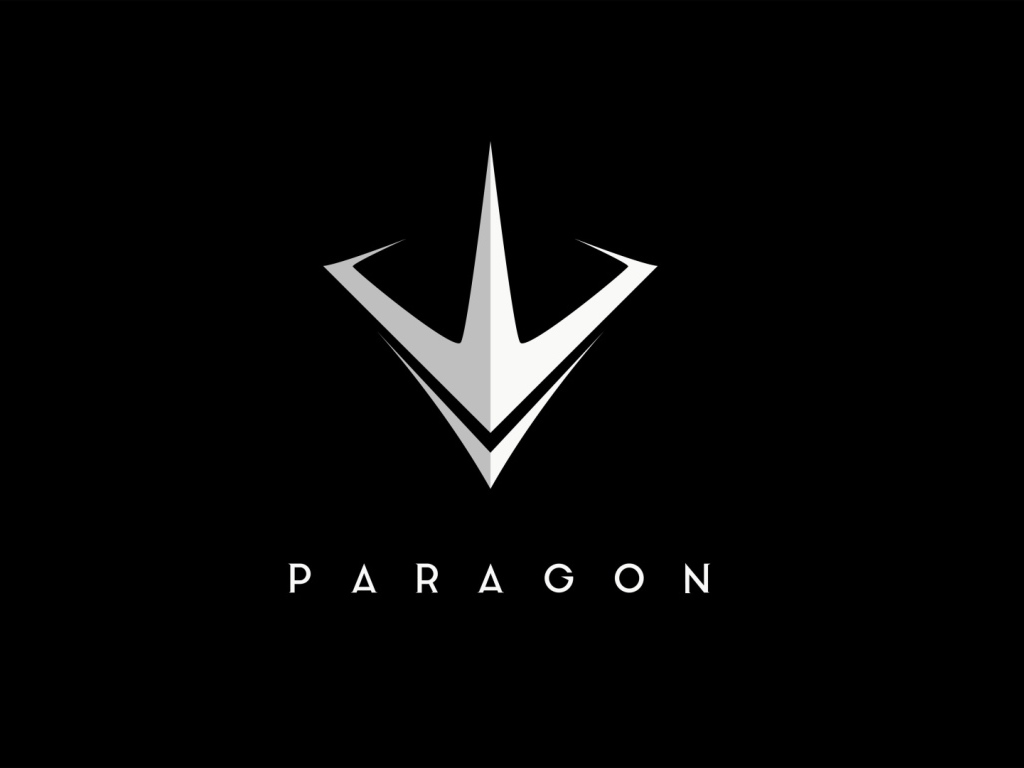 Логотип игры Paragon на черном фоне 