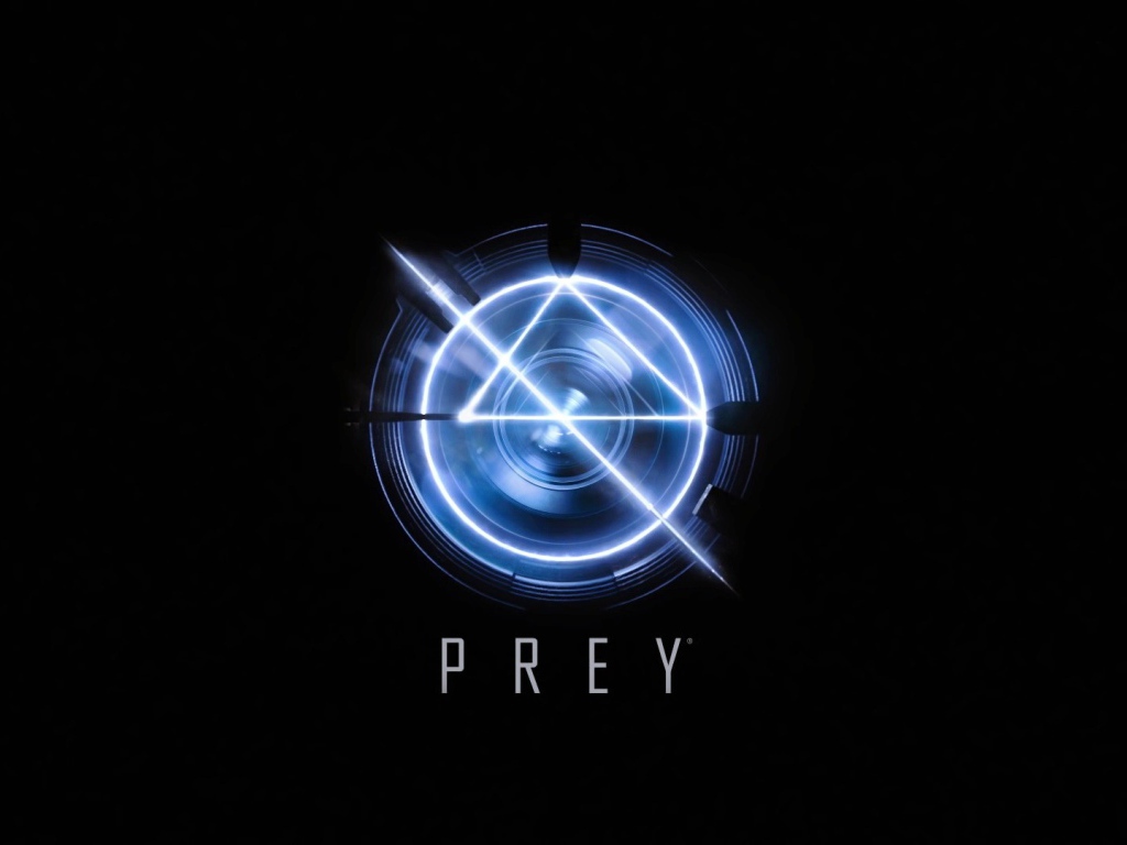 Логотип игры Prey 2017 на черном фоне