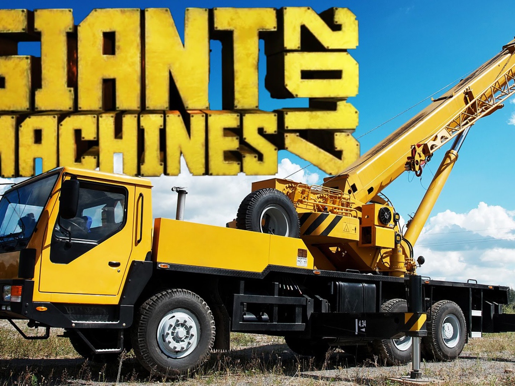Желтый автокран игра Giant Machines 2017 
