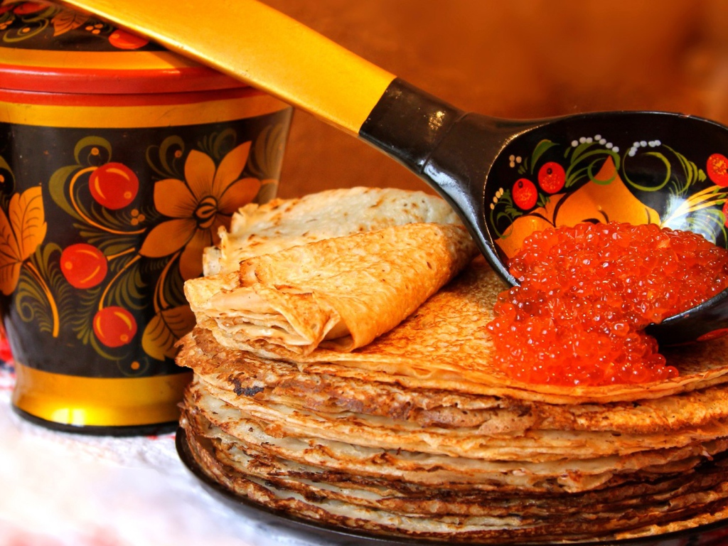 Русское угощение на Масленицу 