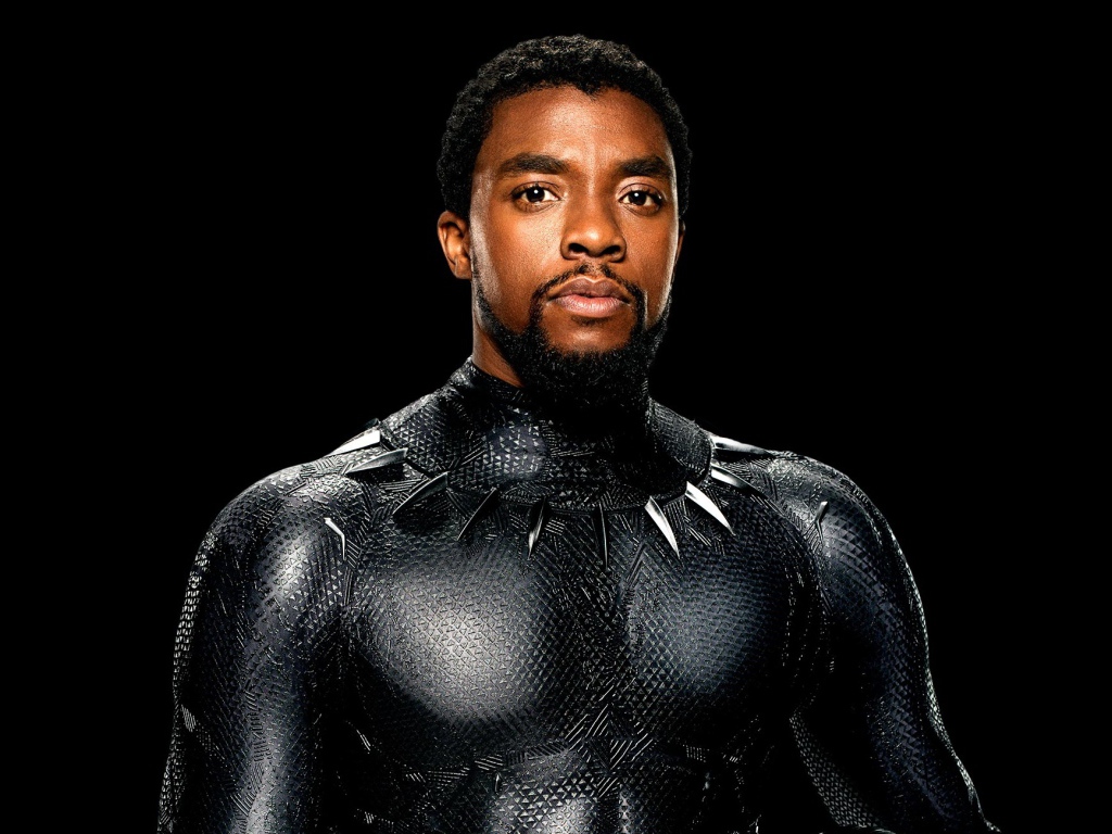 Актер Чедвик Боузман в фантастическом фильме Черная пантера, 2018