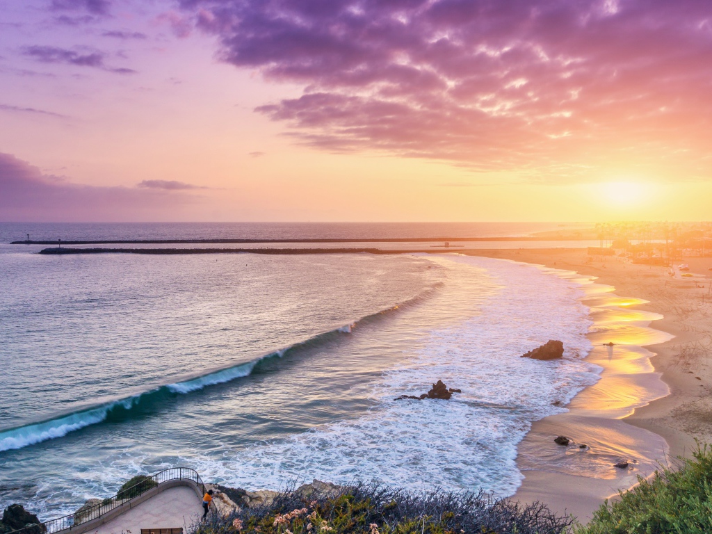 Пляж Корона Дель Мар, Калифорния 