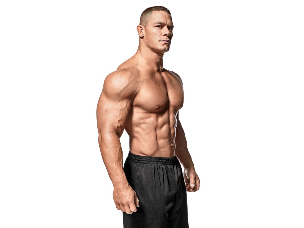 Американский рестлер Джон Сина фото на белом фоне