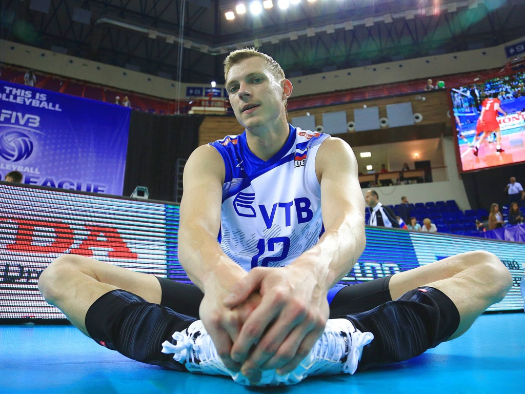 Российский спортсмен волейбольной команды Динамо Константин Бакун 