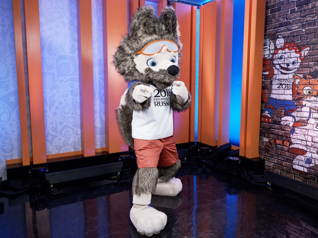 Талисман ЧМ по футболу 2018 волк Забивака 
