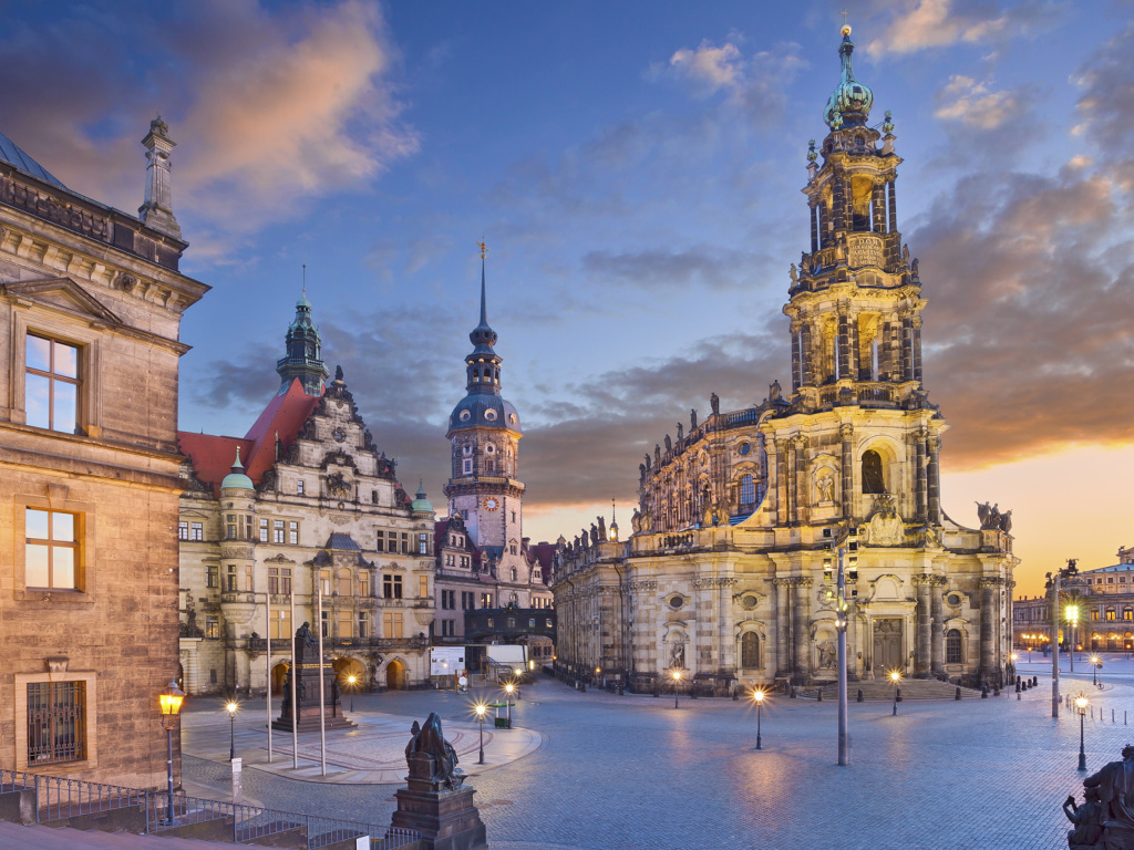 The ancient architecture of Dresden, Germany