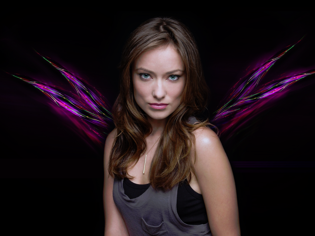 Американская актриса Оливия Уайлд с зелеными глазами 