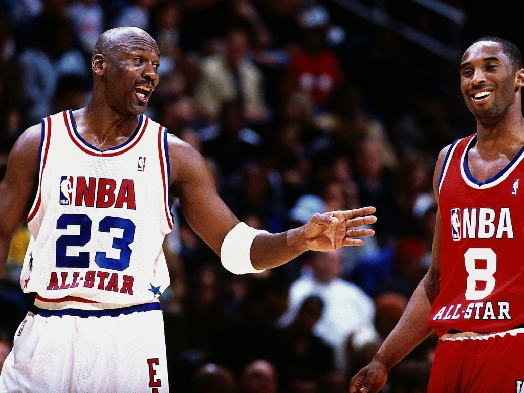 Баскетболисты Майкл Джордан  и Коби Брайант, НБА 