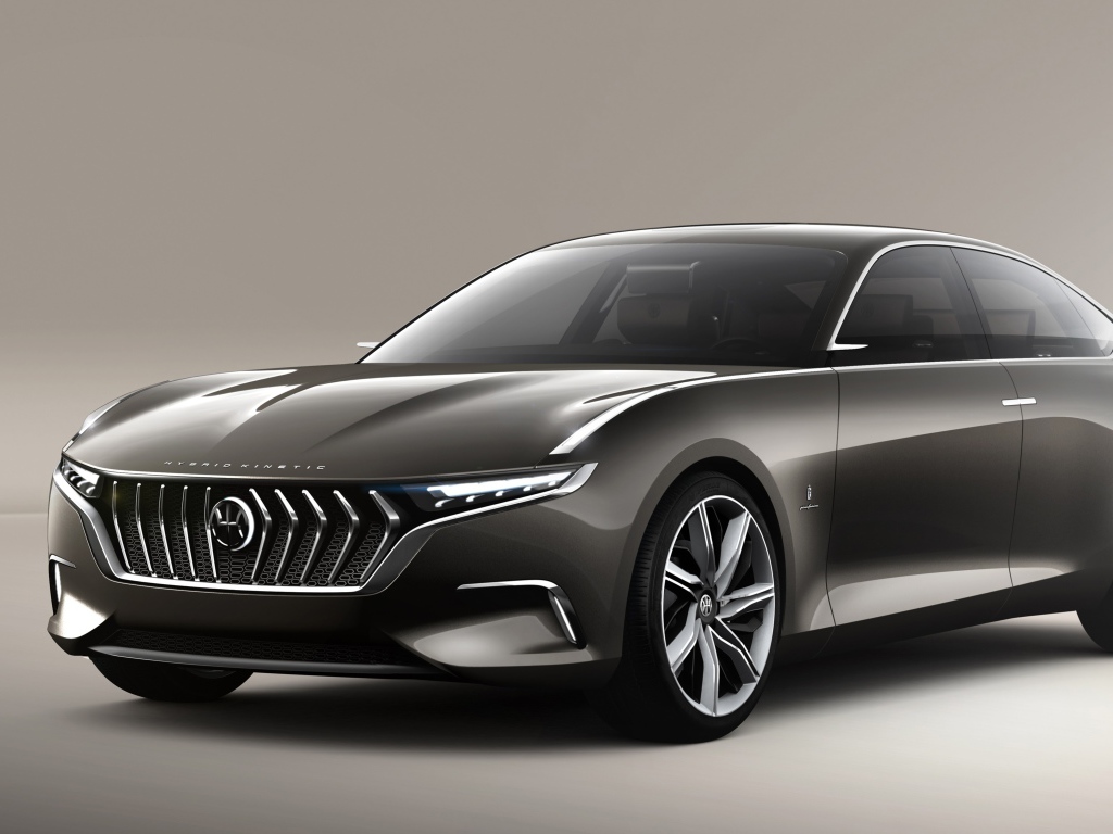 Электрический автомобиль  Pininfarina Hybrid Kinetic H600,  на сером фоне