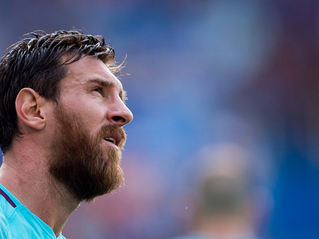 Футболист Лионель Месси с бородой