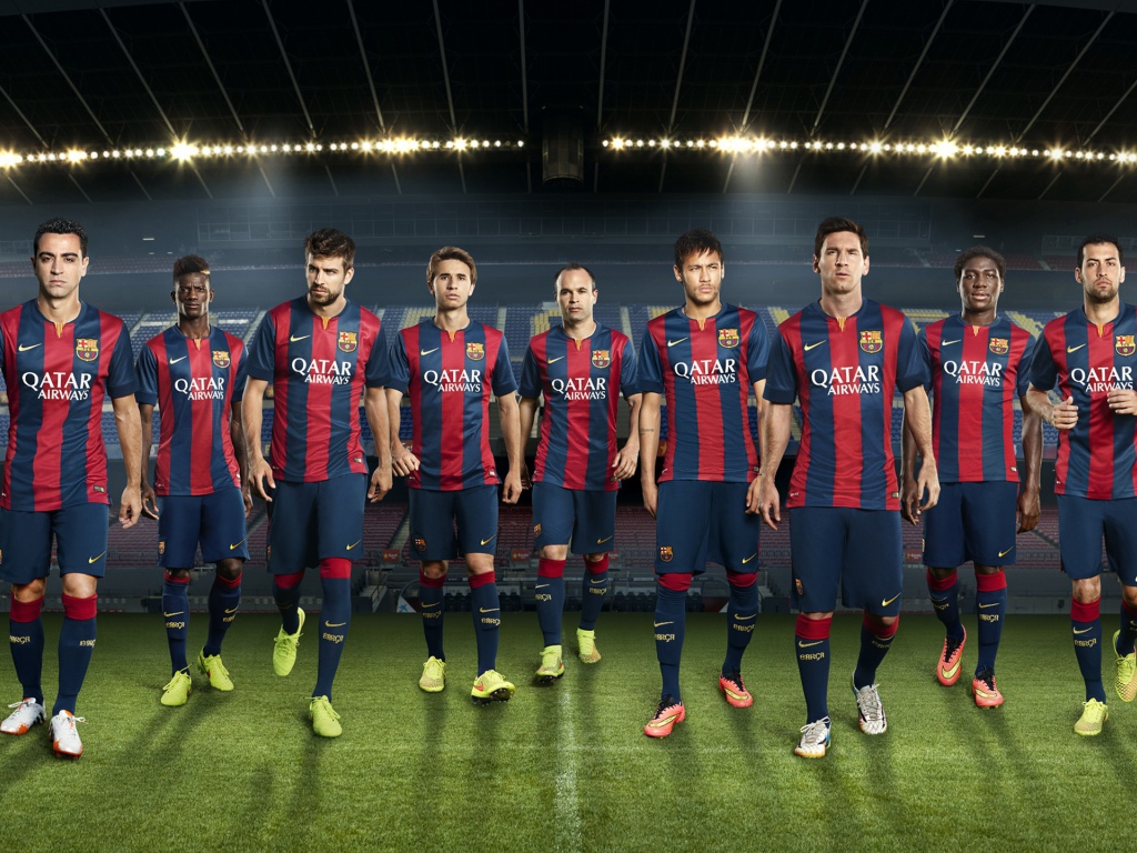 Футбольная команда футбольного клуба Барселона 