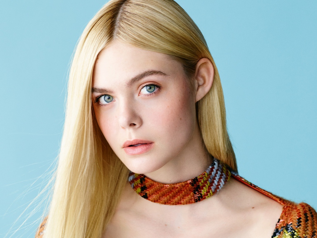 Молодая зеленоглазая актриса Эль Фэннинг 