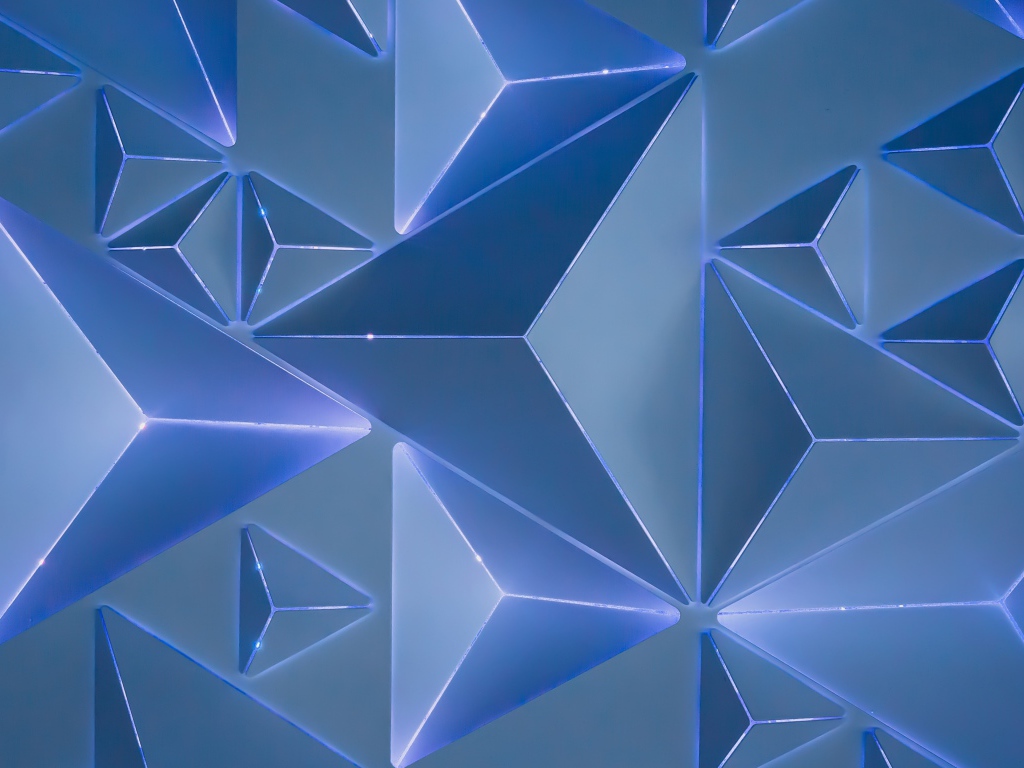 Голубые треугольники 3д графика