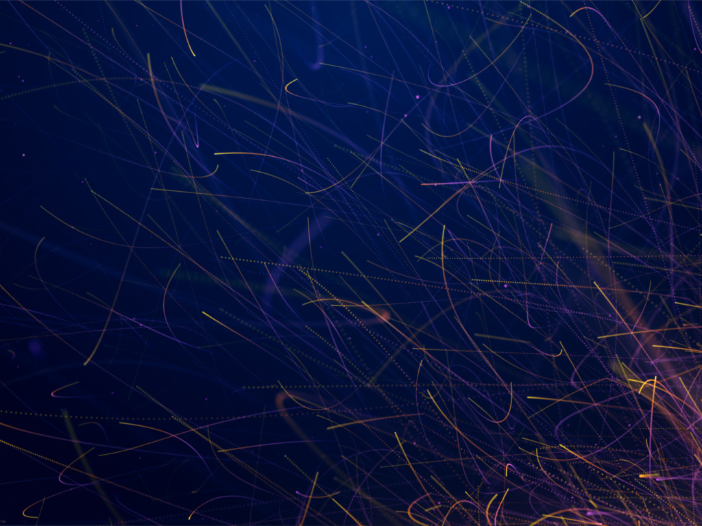 Огненные искры на синем фоне, 3д графика