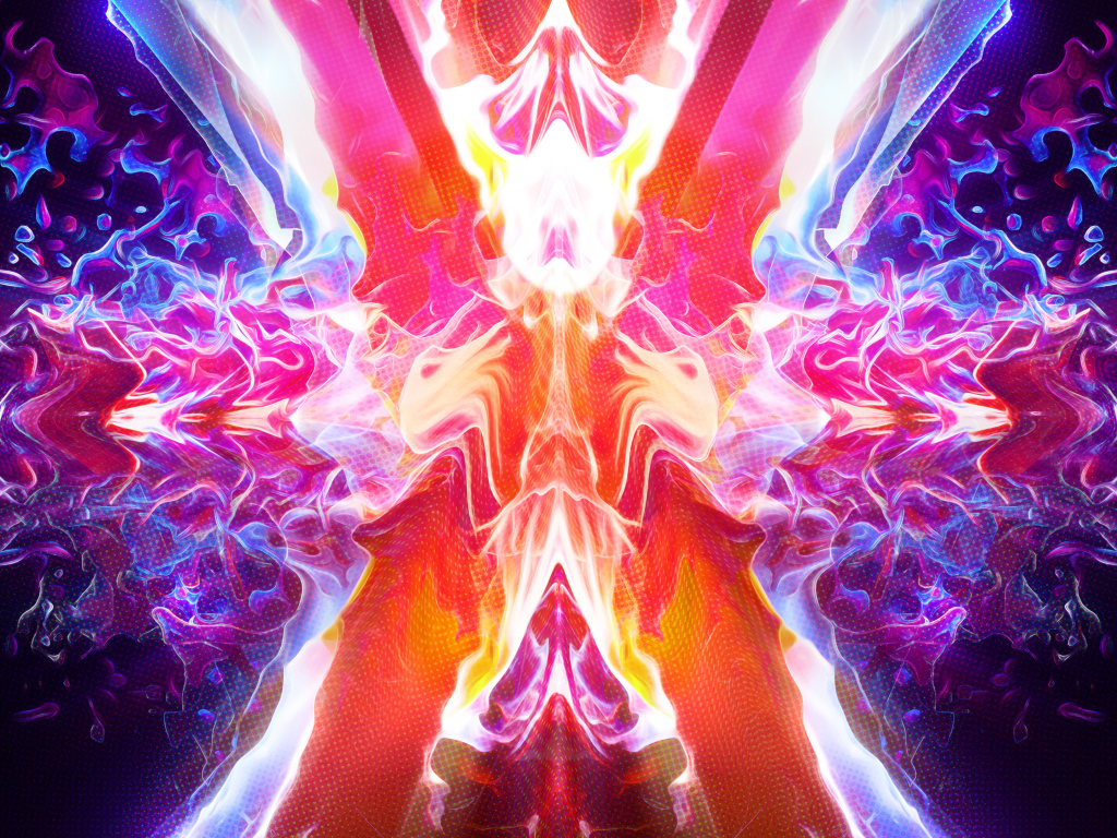 Неоновые энергетические волны, абстракция